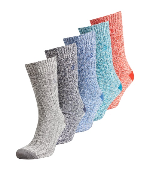 Superdry Ανδρικές Κάλτσες Twist - Συσκευασία Δώρου - 5 Ζεύγη  Κάλτσες