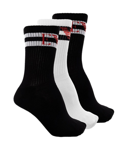 Emporio Armani Ανδρικές Κάλτσες Double Stripe Logo - 3 Ζεύγη  Κάλτσες