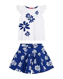 Energiers Παιδικό Σετ Μπλούζα-Φούστα Κορίτσι Flowers Be Happy  Ρούχα