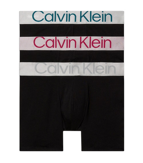Calvin Klein Ανδρικό Boxer Μακρύ Steel Cotton Trunks - Τριπλό Πακέτο  Boxerακια