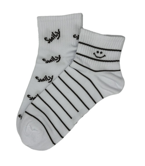 FMS Γυναικείες Κάλτσες Βαμβακερές Ημίκοντες Smile - 2 Ζεύγη  Κάλτσες