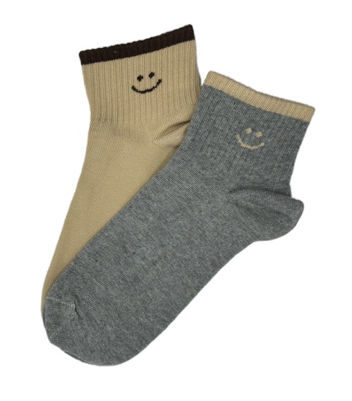 FMS Γυναικείες Κάλτσες Βαμβακερές Ημίκοντες Smile - 2 Ζεύγη  Κάλτσες