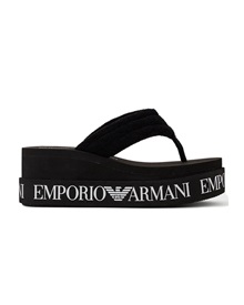 Emporio Armani Γυναικείες Πλατφόρμες Logo Print  Σαγιονάρες