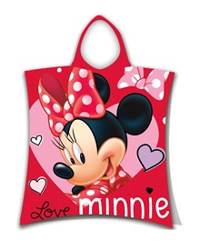 Dimcol Παιδικό Πόντσο Παραλίας Disney Minnie Hearts 50x115εκ  Αξεσουάρ Θαλάσσης