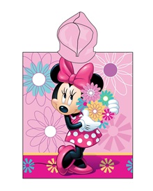 Dimcol Kids Beach Poncho Disney Minnie Flowers 50x115cm  Beach Accessories
