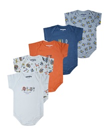 Energiers Infant Bodysuits Boy Animals - 5 Pack  Infant