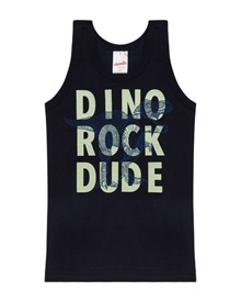 Minerva Kids T-Shirt Boy Vest Dino Rock Dude  Undershirts
