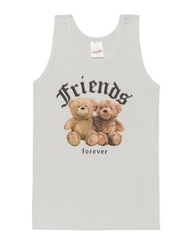 Minerva Παιδικό Φανελάκι Κορίτσι Τιράντα Teddy Bears Friends Forever  Φανελάκια