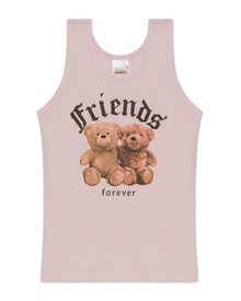Minerva Kids T-Shirt Girl Vest Teddy Bears Friends Forever  T-shirts