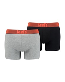 Levi's Ανδρικό Boxer Μακρύ Organic Cotton Solid - Διπλό Πακέτο  Boxerακια