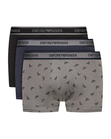Emporio Armani Ανδρικό Boxer Stretch Cotton Full Logo - Τριπλό Πακέτο  Boxerακια