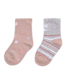 Ysabel Mora Infant Socks Girl Racoon Daisy - 2 Pairs  Socks