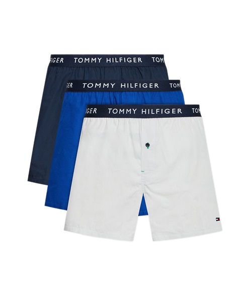 Tommy Hilfiger Ανδρικό Boxer Ποπλίνα Shorts - Τριπλό Πακέτο  Boxerακια