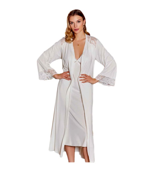 FMS Women's Set Robe-Nightdress Cotton Wanda  Nightdresses