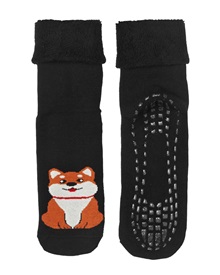 FMS Women's Socks-Slippers Full Towel Antislip Akita  Socks