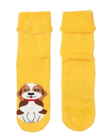 FMS Γυναικείες Κάλτσοπαντόφλες Όλο Πετσέτα Αντιολισθιτικές Beagle  Κάλτσες