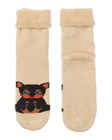 FMS Women's Socks-Slippers Full Towel Antislip Pinscher  Socks