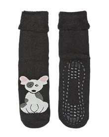 FMS Women's Socks-Slippers Full Towel Antislip Jack Russell  Socks