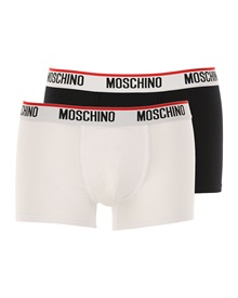 Moschino Men's Boxer Contrast Jacquard Logo Band - 2 Pack  Boxer