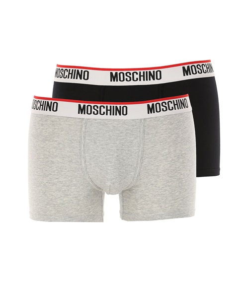Moschino Ανδρικό Boxer Contrast Jacquard Logo Band - Διπλό Πακέτο  Boxerακια