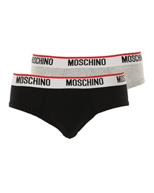 Moschino Men's Slip Contrast Jacquard Logo Band - 2 Pack  Slip
