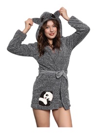 FMS Women's Robe Fleece Panda  Robes