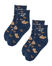 FMS Women's Socks Without Cuff Love Me - 2 Pairs  Socks