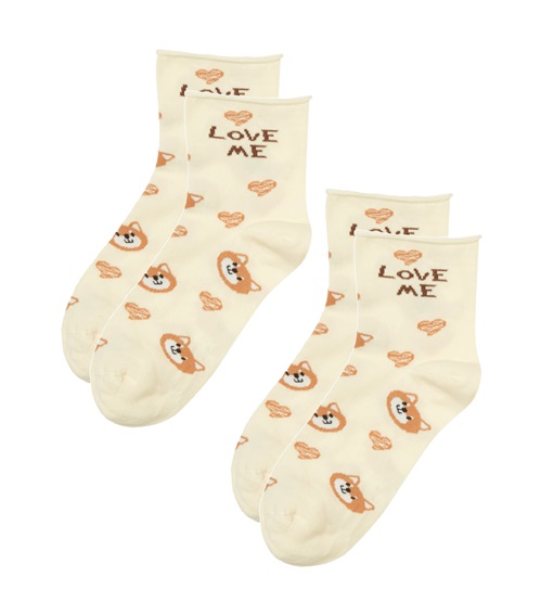 FMS Women's Socks Without Cuff Love Me - 2 Pairs  Socks