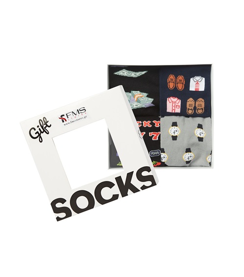 FMS Ανδρικές Κάλτσες Συσκευασία Δώρου - 4 Ζεύγη  Κάλτσες
