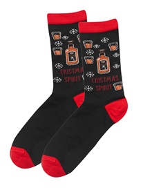 FMS Men's Cotton Socks Christmas Spirit  Socks