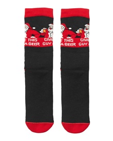 FMS Men's Antislip Socks Santa Beer  Socks