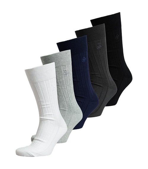 Superdry Ανδρικές Κάλτσες Casual Rib - Συσκευασία Δώρου - 5 Ζεύγη  Κάλτσες