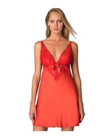 Milena Women's Nightdress & String Lace Bustier Ribbons  Chemises