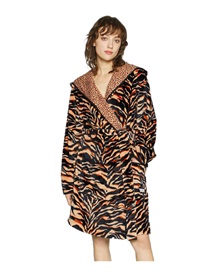 DKNY Women's Robe Velvet Leopard  Robes