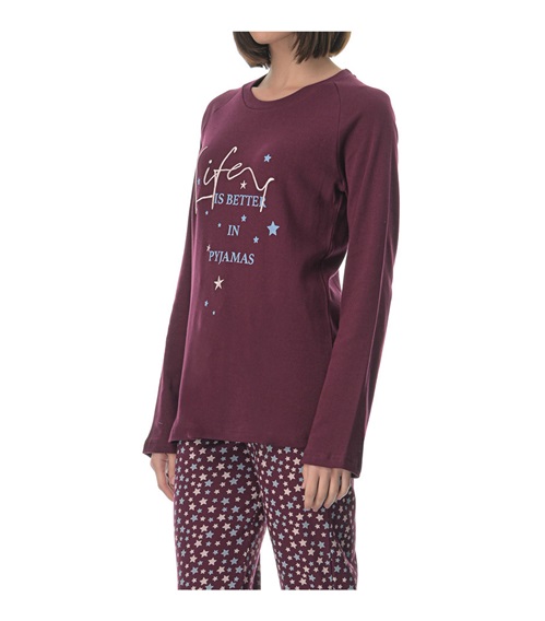 Apple Women's Pyjama Reglan Life All Over Stars  Pyjamas