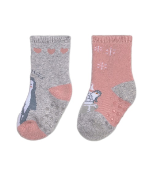 Ysabel Mora Infant Socks Antislip Girl Penguin - 2 Pairs  Socks
