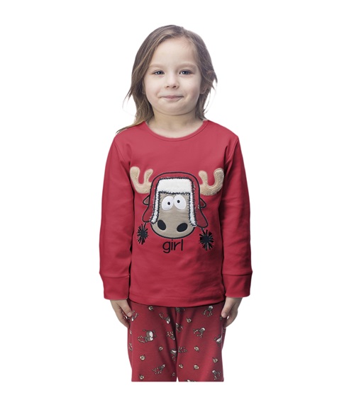 Galaxy Kids Pyjama Girl Rudolph  Pyjamas