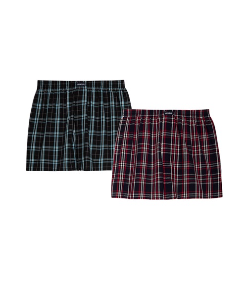 Minerva Men's Boxer Check Loose Opening - 2 Pack  Boxer
