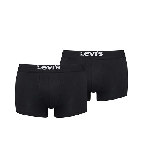 Levi's Men's Boxer Solid Basic Organic Cotton Trunk - 2 Pack  Boxer