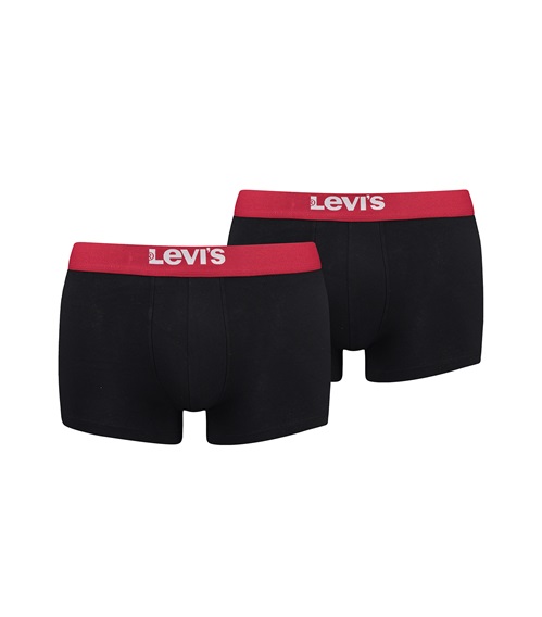 Levi's Men's Boxer Solid Basic Organic Cotton Trunk - 2 Pack  Boxer