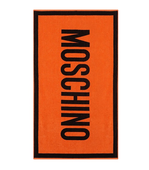 Moschino Πετσέτα Θαλάσσης Frame Logo 100×180εκ  Πετσέτες Θαλάσσης