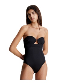 Calvin Klein Women's Swimwear One-Piece Halter Neck Structured  One Piece Swimsuit