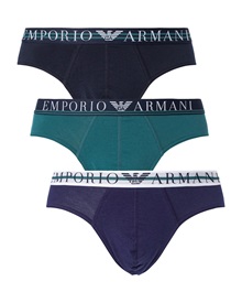 Emporio Armani Ανδρικό Slip Stretch Organic Cotton Trunks - Τριπλό Πακέτο  Slip
