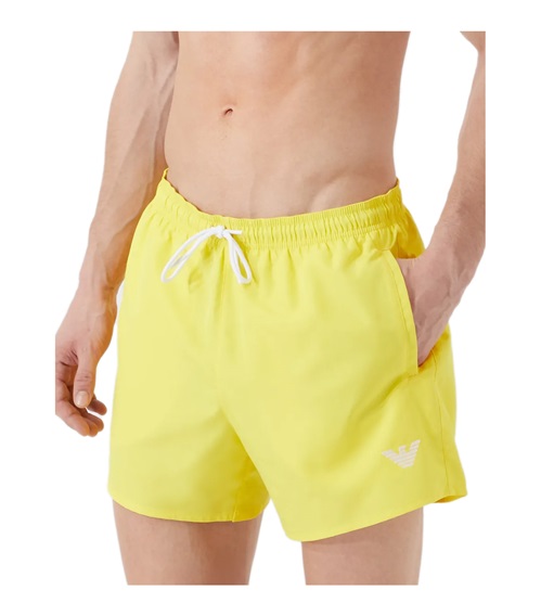 Emporio Armani Men's Swimwear Shorts Essentials Drawstring Logo  Bermuda