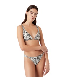Emporio Armani Women's Swimwear Bikini Set Triangle-Slip Leopard Lurex  Bikini Set