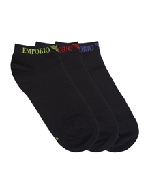 Emporio Armani Ανδρικές Κάλτσες Σοσόνια Logo Emboidery - 3 Ζεύγη  Κάλτσες