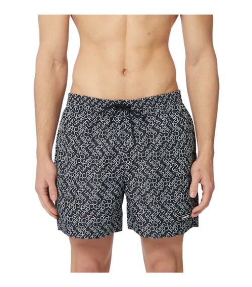 Calvin Klein Men's Swimwear Short Medium Drawstring Logo Print Core Solids  Bermuda