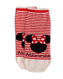 Admas Women's Ankle Socks Disney Minnie Stripes  Socks