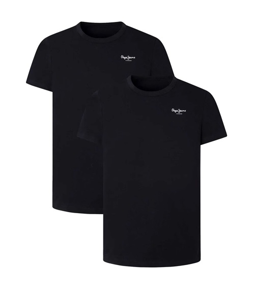 Pepe Jeans Men's T-Shirt Cotton Logo Crew - 2 Pack  Undershirts