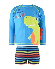 Energiers Kids Swimwear Boxer-Rash Boy Anti-UV Dinosaur  Swimsuit